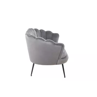Elegantes Zweisitzer-Sofa IGLIKA – grau / schwarze Beine
