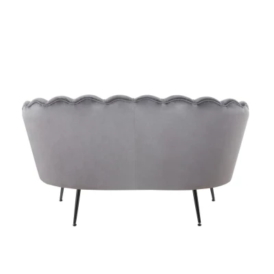 Elegantes Zweisitzer-Sofa IGLIKA – grau / schwarze Beine