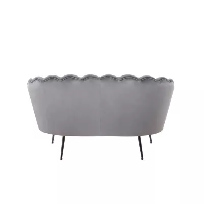 Elegantes Zweisitzer-Sofa IGLIKA – grau / schwarze Beine