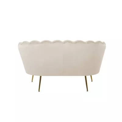 Elegantes Zweisitzer-Sofa IGLIKA – beige / goldene Beine