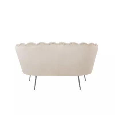 Elegantes Zweisitzer-Sofa IGLIKA – beige / silberne Beine