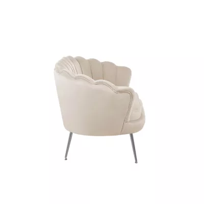 Elegantes Zweisitzer-Sofa IGLIKA – beige / silberne Beine