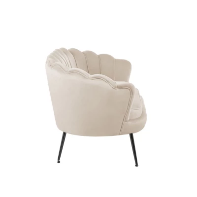 Elegantes Zweisitzer-Sofa IGLIKA – beige / schwarze Beine