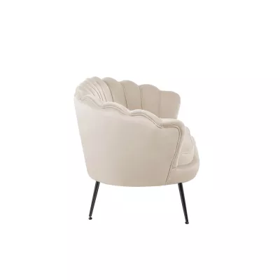 Elegantes Zweisitzer-Sofa IGLIKA – beige / schwarze Beine