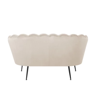 Elegantes Zweisitzer-Sofa IGLIKA – beige / schwarze Beine