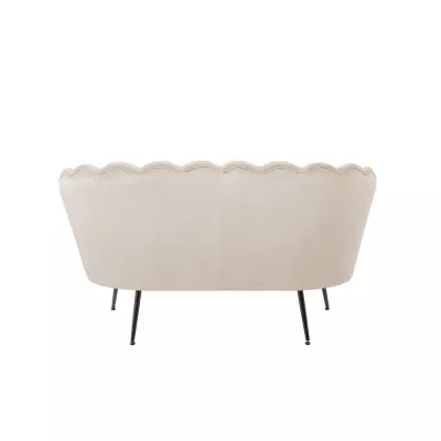 Elegantes Zweisitzer-Sofa IGLIKA – beige / schwarze Beine