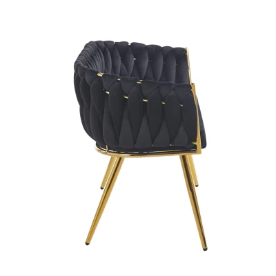 Designer-Doppelsessel HANIFE – Schwarz/Gold
