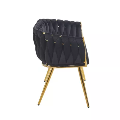 Designer-Doppelsessel HANIFE – Schwarz/Gold