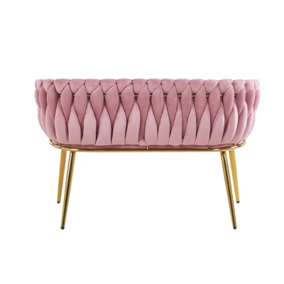 Designer-Doppelsessel HANIFE – rosa/gold
