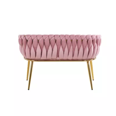 Designer-Doppelsessel HANIFE – rosa/gold