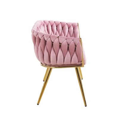 Designer-Doppelsessel HANIFE – rosa/gold