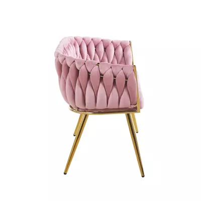 Designer-Doppelsessel HANIFE – rosa/gold
