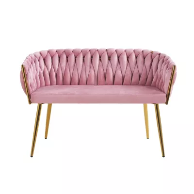 Designer-Doppelsessel HANIFE – rosa/gold