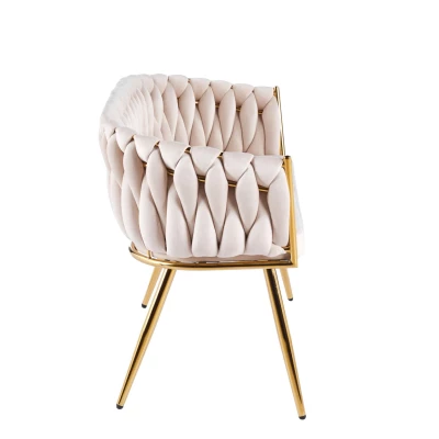 Designer-Doppelsessel HANIFE – Beige/Gold
