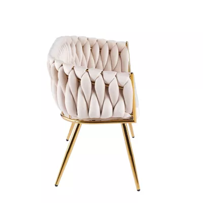 Designer-Doppelsessel HANIFE – Beige/Gold