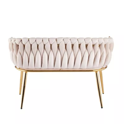 Designer-Doppelsessel HANIFE – Beige/Gold