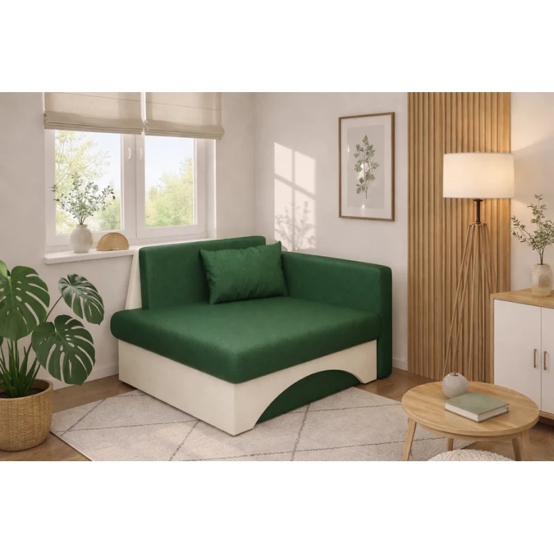 Kinderschlafsofa URBAS - grün / hellbeige