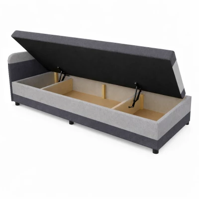 Tagesbett mit Stauraum 80x200 OSIRES - hellbraun / dunkelbraun