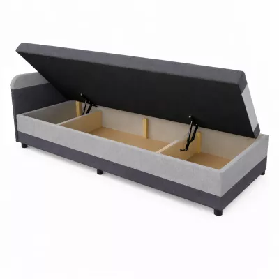 Tagesbett mit Stauraum 80x200 OSIRES - hellbraun / dunkelbraun