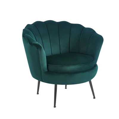 Eleganter Sessel THIAGO – grün / schwarze Beine