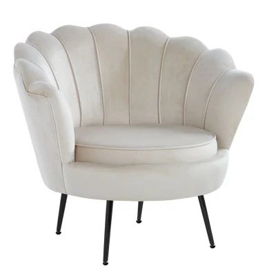 Eleganter Sessel THIAGO – beige / schwarze Beine