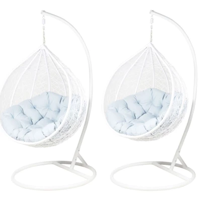 Set Hängesessel für den Garten DADO - weiß