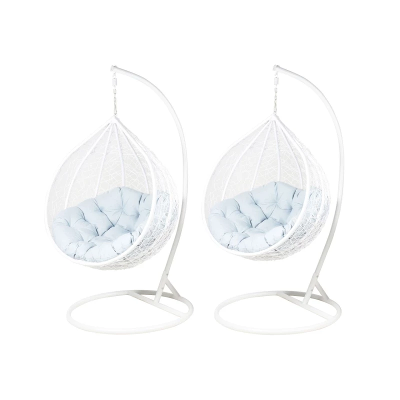 Set Hängesessel für den Garten DADO - weiß