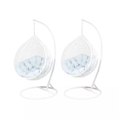 Set Hängesessel für den Garten DADO - weiß