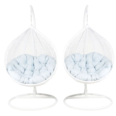 Set Hängesessel für den Garten DADO - weiß