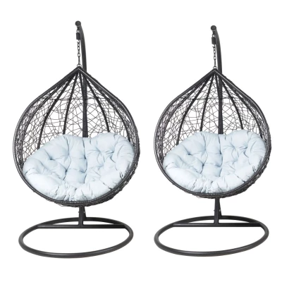 Set Hängesessel für den Garten DADO - schwarz