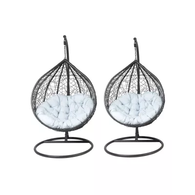 Set Hängesessel für den Garten DADO - schwarz