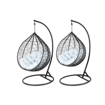 Set Hängesessel für den Garten DADO - schwarz