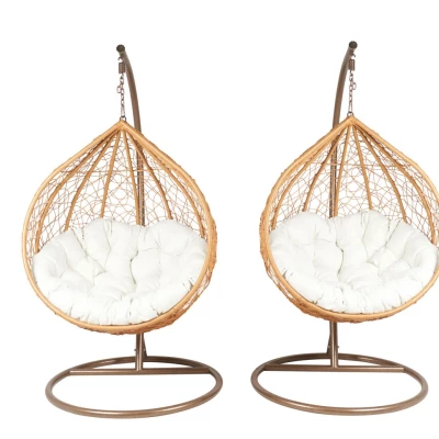 Set Hängesessel für den Garten DADO - braun
