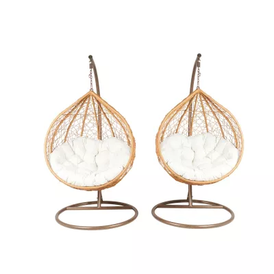 Set Hängesessel für den Garten DADO - braun