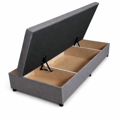 Tagesbett mit Stauraum 80x200 ARVENZA - dunkelbraun / hellbraun