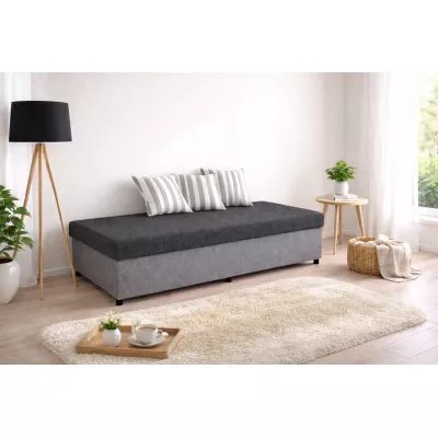 Tagesbett mit Stauraum 80x200 ARVENZA - Dunkelgrau/Hellgrau