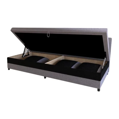 Tagesbett mit Stauraum 80x200 VIONEST - Hellgrau/Schwarz