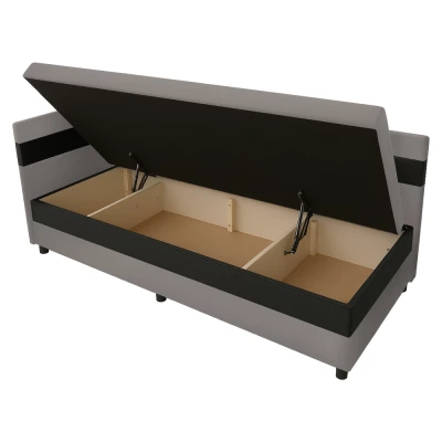 Tagesbett mit Stauraum 80x200 LUNTERA - braun/beige