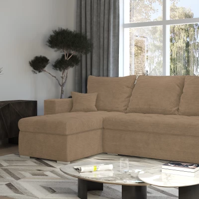Schlafsofa mit Stauraum ZEPHYRA – Dunkelbeige