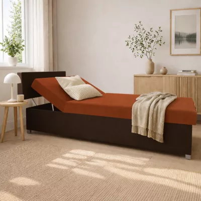 Verstellbares Tagesbett mit Stauraum 110x200 ORNOVA - rot/schwarz