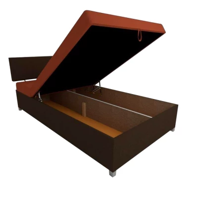 Verstellbares Tagesbett mit Stauraum 110x200 ORNOVA - Hellgrau/Schwarz