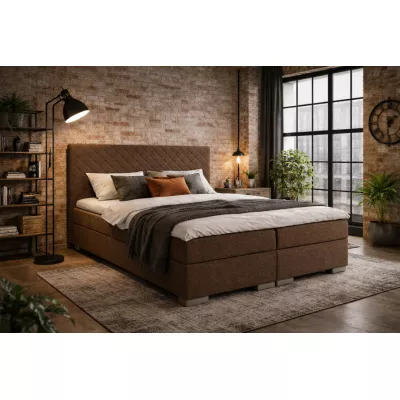 Boxspringbett mit Stauraum 180x200 TIRBEN - braun