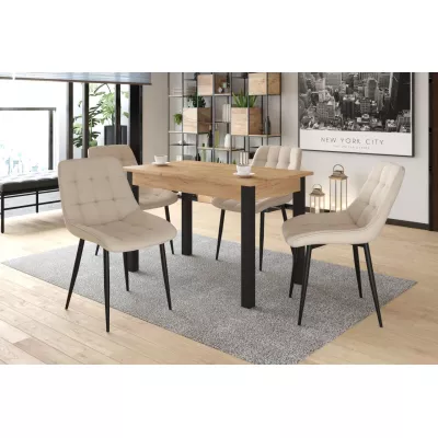 MALDA Polstersessel – beige/schwarz
