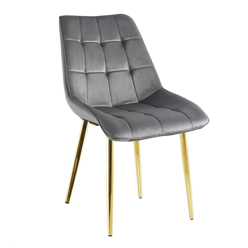 MALDA Polstersessel – grau/gold
