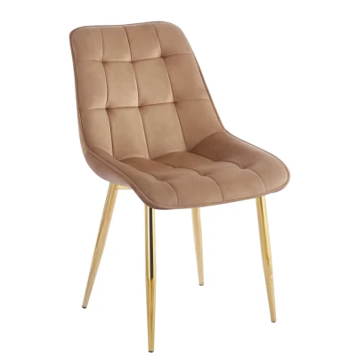 MALDA Polstersessel – Cappuccino/Gold