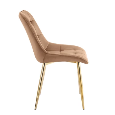MALDA Polstersessel – Cappuccino/Gold