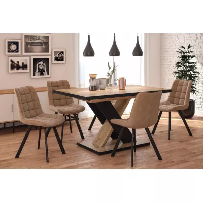 SINDI gepolsterter Esszimmerstuhl – Cappuccino