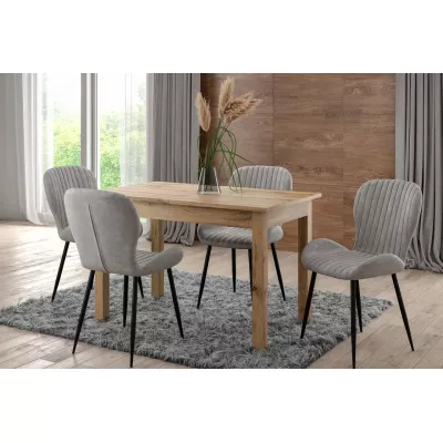 ASYA Polsterstuhl für Esszimmer - grau/schwarz