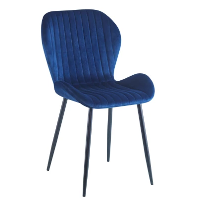 ASYA Polsterstuhl für Esszimmer - blau/schwarz