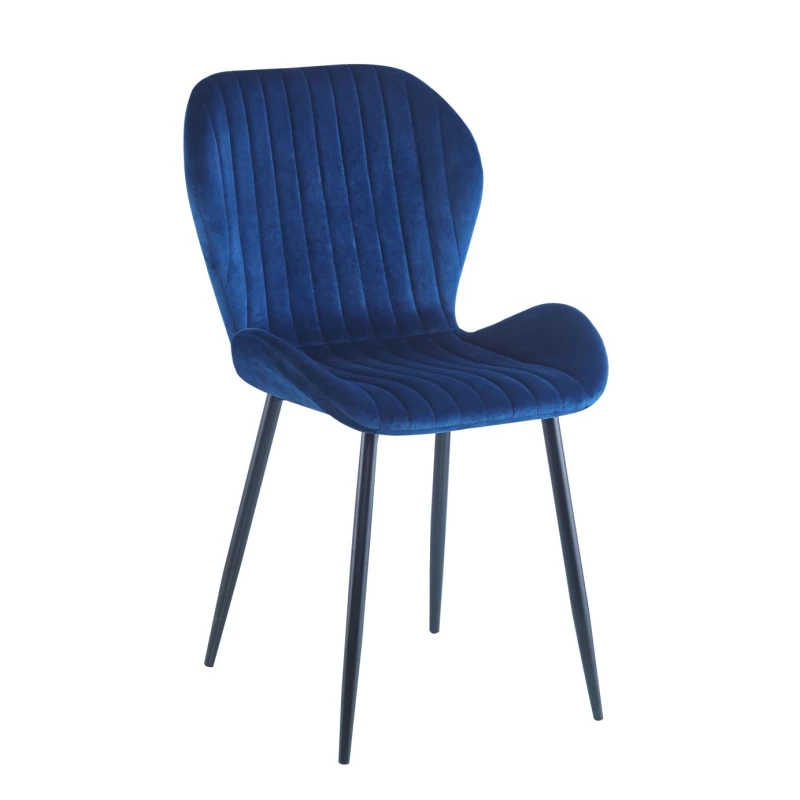 ASYA Polsterstuhl für Esszimmer - blau/schwarz